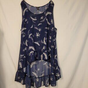 Torrid Plus Over Tank Tunic with Ruffle high low hem 4x Host Pick